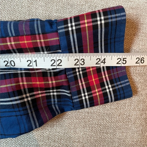 Peter Millar Men's Long Sleeve Button Down Blue Red Plaid Cotton Casual Shirt - Picture 8 of 9